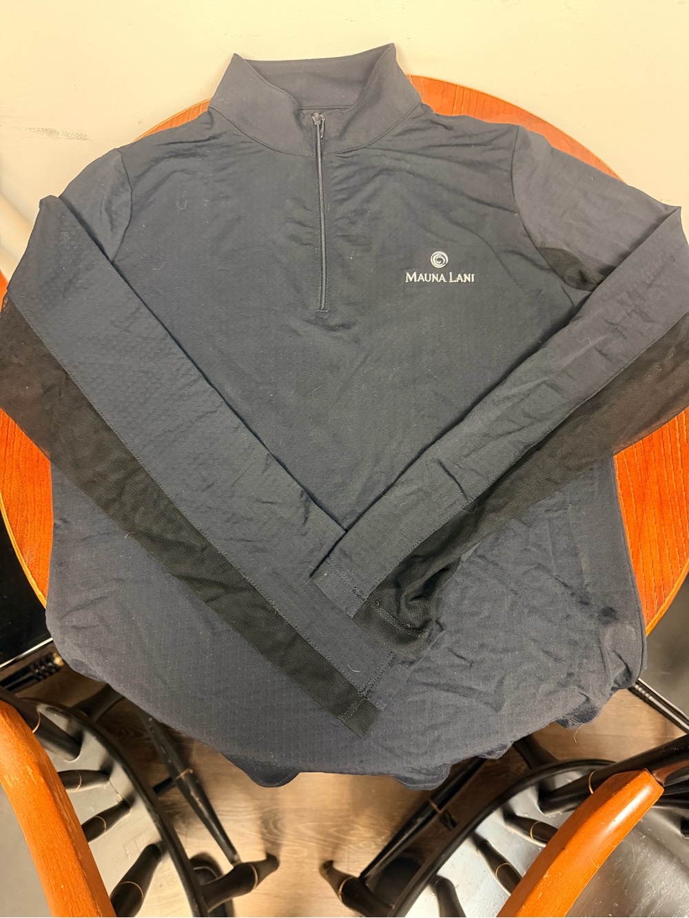 Ladies Sz S "IBKUL" Black MAUNA LANI Half-Zip Performance 1/4 zip Pullover GUC
